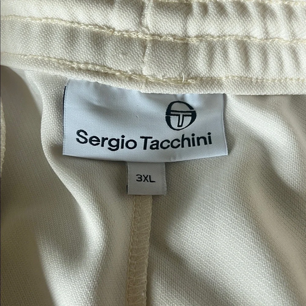 Sergio Tacchini Damarindo Men's cream Track Pants with Green Stripe size 3XL - Picture 7 of 10